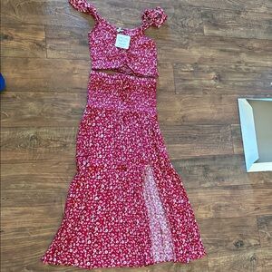 Floral Pink Maxi Dress